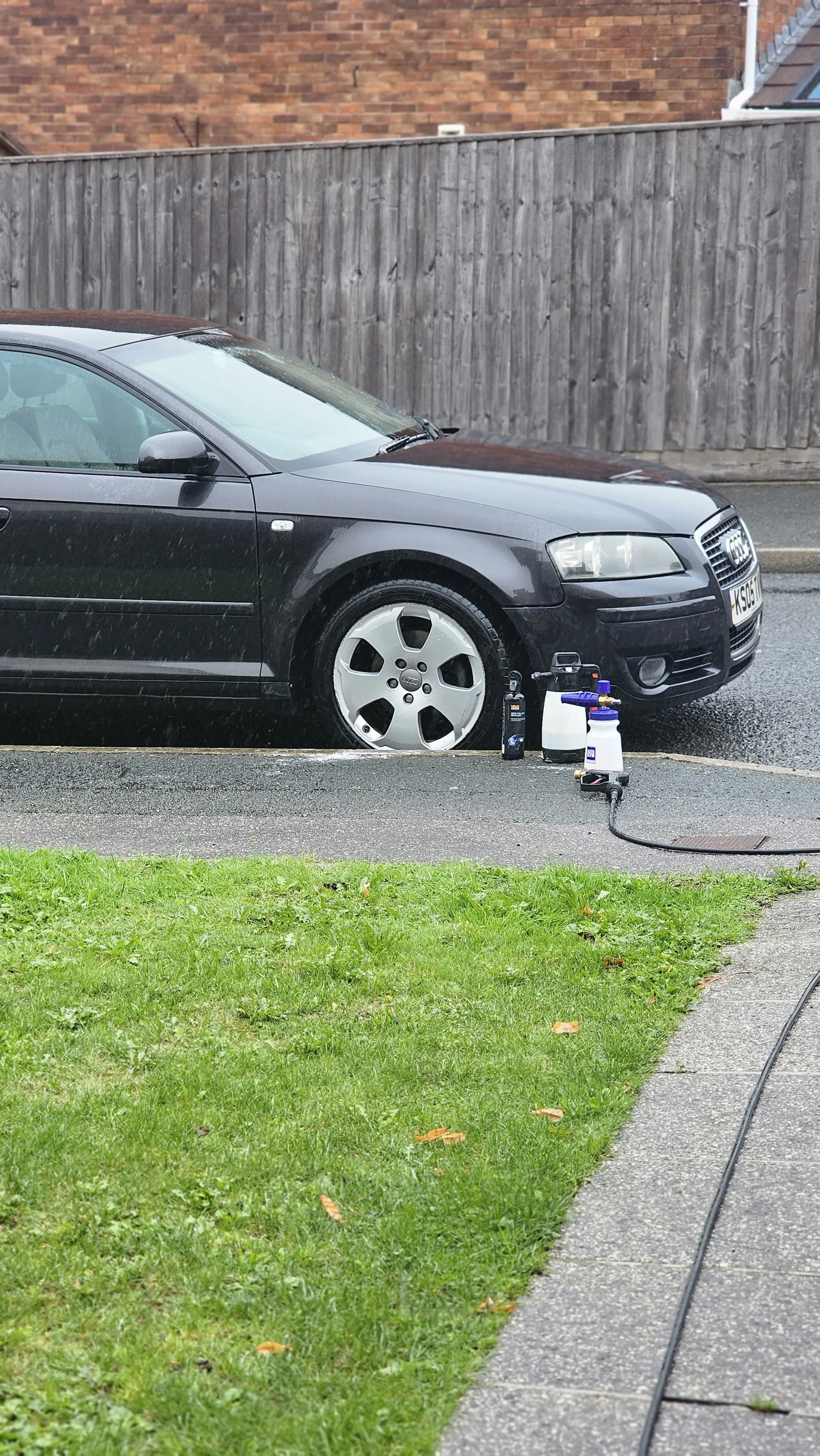 Audi exterior detailing after in Plymouth
